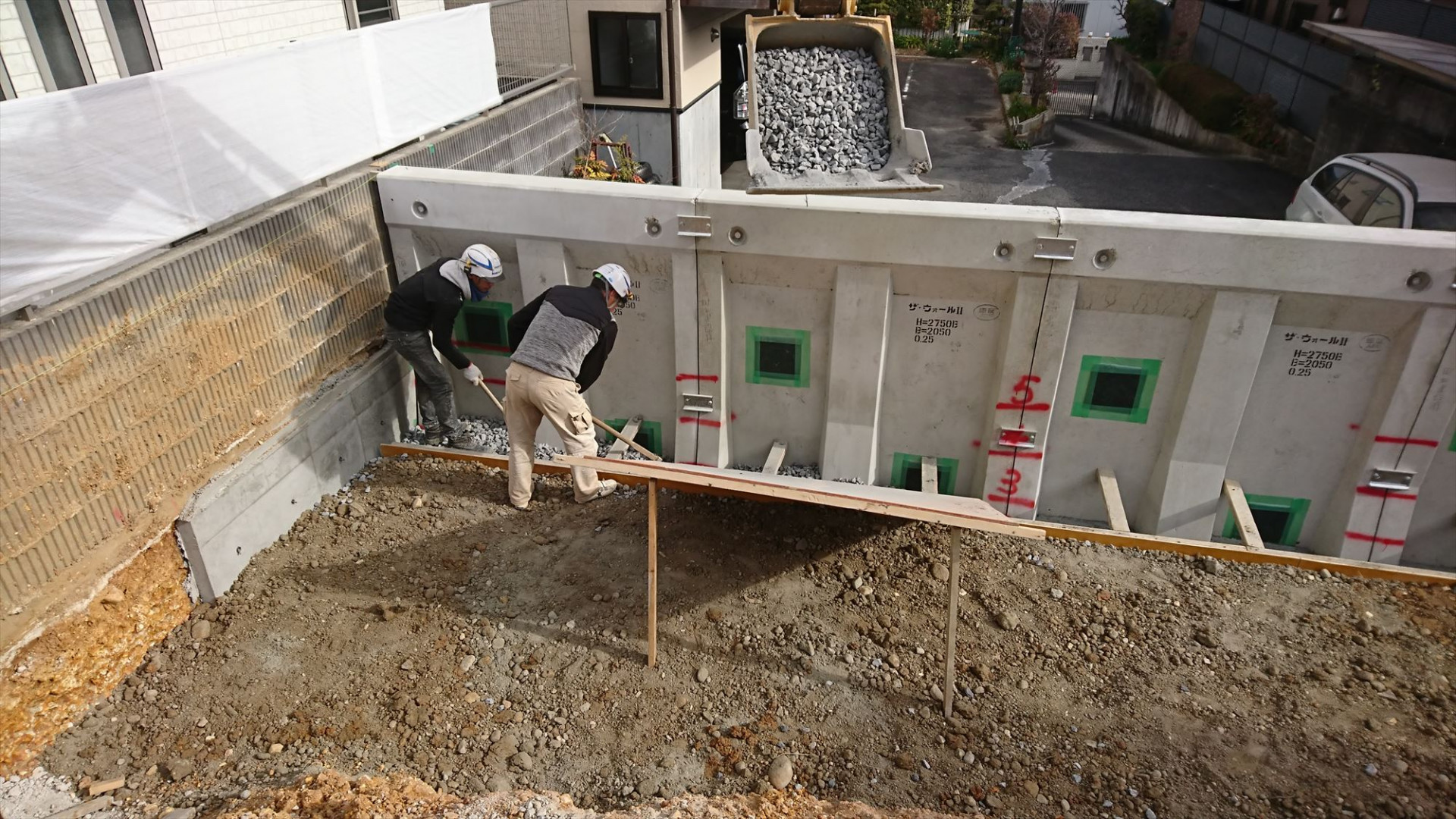 愛知県愛西市地内の工事風景